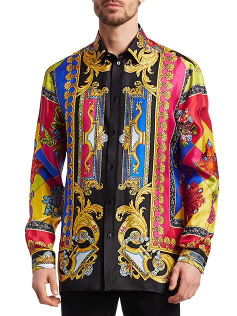 mens replica versace shirts|Men's Versace Silk Shirts products for sale .